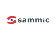 Sammic company logo consisting of red and grey lettering with an abstract design.