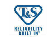 Corporate logo with the letters "t&s" and the tagline "reliability built in.