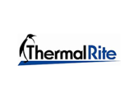 Logo of thermalrite featuring a stylized penguin next to the brand name.