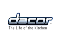 Dacor brand logo with the tagline "the life of the kitchen.