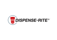 Logo of dispense-rite featuring a stylized red cup icon.