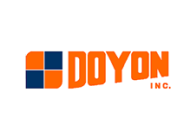 Logo of doyon, inc. showing the company name with an abstract, geometric emblem to the left.