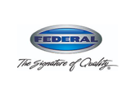 Logo of federal tires with the tagline "the signature of quality.