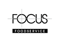 Logo of "focus foodservice" featuring a crosshair design centered on the word "focus".
