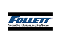 Company logo of follett featuring the slogan "innovative solutions, inspired by ice".