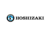 Company logo of hoshizaki, featuring stylized text and an emblem with a penguin.