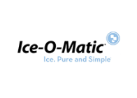 Logo of ice-o-matic, featuring the company name and the tagline "ice. pure and simple.