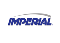 Logo of imperial with a stylized arch above the text.