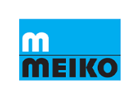Logo of meiko, a company with a blue and black color scheme, featuring a lowercase 'm' beside the capitalized name.