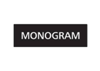 A black rectangular logo with the word "monogram" in white capital letters.