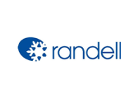 Logo of randell featuring a stylized snowflake and company name in lowercase letters.